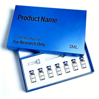 Boîte en carton personnalisée avec logo pour flacons de peptides 3ml et 10ml, emballage en papier pour 10 flacons de peptides cosmétiques de 3ml et 10ml dans une boîte en plastique