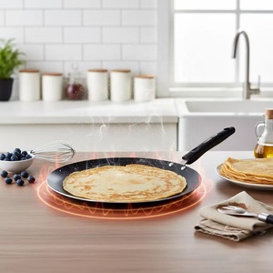 Poêle à frire ronde antiadhésive en <span class=keywords><strong>aluminium</strong></span> de 26 cm pour la cuisine domestique, avec poignée en bakélite – Meilleure vente - Product Image 4
