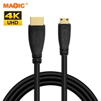 Câble Mini HDMI vers HDMI 4K 30Hz plaqué or Câble Mini Hdmi vers Hdmi 1.4 mâle vers mâle pour appareil photo tablette vers téléviseur projecteur
