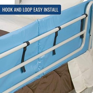 Housse de protection rembourrée pour barrière de lit médicalisée pour personnes âgées, lot de 2 protections de sécurité pour barrière de lit - Product Image 2