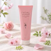 Tubo Vuoto in Plastica PE Rosa da 120ml Personalizzabile, Tubo Rotondo Texturizzato di Alta Qualità per Confezioni Cosmetiche di Detergenti Viso e Lozioni