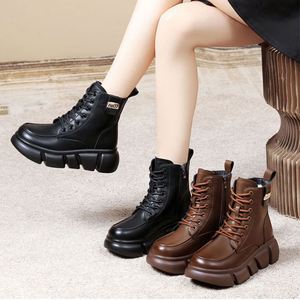 Botas de Nieve para Mujer, Estilo Inglés, Otoño, con Suela Gruesa Antideslizante y Características Cálidas que Brindan Comodidad y Calor - Product Image 3