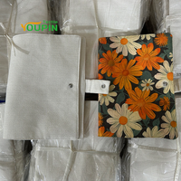Vente directe d'usine, couvertures de carnet en tissu de coton et de lin créatives faites à la main, format A5, 6x9 pouces, pour cadeaux personnalisés