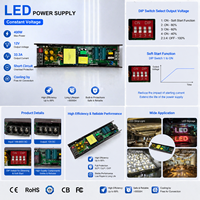 Alimentation LED à tension constante ultra-mince 24V 400W avec fonction de gradation et démarrage progressif pour éclairage décoratif