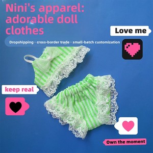 Conjunto de Ropa de Tela de la Serie Fantasía NINI Zsiga, Adorable Conjunto de Verano a Rayas Coloridas para <span class=keywords><strong>Hermanas</strong></span> Menores Jasmine y Potato, para 14 Años - Product Image 3