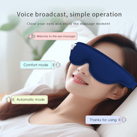Máscara de Ojos Inteligente para Dormir con Bluetooth, Dispositivo de Protección Ocular con Música, Masajeador de Ojos con Matriz de Puntos, Uso Doméstico, Vibración, 3 Modos, Control de Tiempo