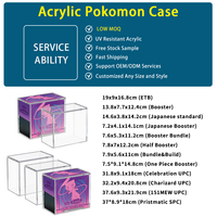 Boîte de rangement en acrylique ETB faite à la main, personnalisée, moderne, détachable, pour collection de cartes, boîte de protection pour boosters