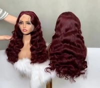 Cheveux vierges Remy HD pour perruque à dentelle frontale, 22 pouces de long, densité 180%, lisses comme des baguettes, couleur naturelle, marque Mavis, qualité 10A