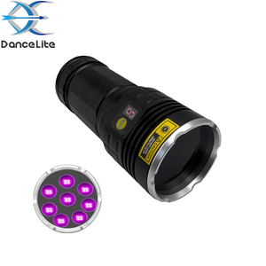 Oem fl9 8 đèn <span class=keywords><strong>LED</strong></span> cầm tay UV 365nm Đèn pin USB-C có thể sạc lại 8LED longwave tia cực tím ngọn đuốc chế độ hiển thị chức năng loại - Product Image 1