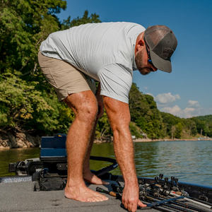 Camisa de pesca con capucha y espalda abierta, de poliéster plateado, manga larga, con protección solar SPF 50, camuflaje digital, con botones. - Product Image 5