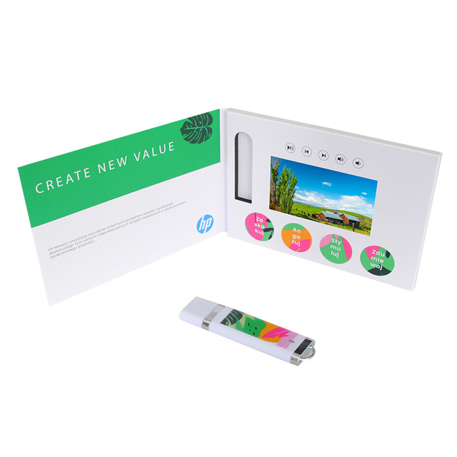 Fashion Business Invitation Video Brochure Module Lcd Video Gift Cards Digital TFT Screen LCD Greeting Card
