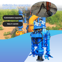 Pompe à boue submersible hydraulique à haute concentration pour l'extraction de sable, entraînée par une excavatrice chinoise