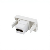 Module de prise multimédia haute définition (HDMI) 3 broches de type PDU à installation facile et à encastrer pour boîtier de prise murale, de sol et de table