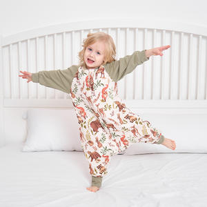 Manches longues imprimé respirant bambou coton mousseline enfants bébé sac de couchage pour les premiers marcheurs enfant <span class=keywords><strong>en</strong></span> bas âge - Product Image 1