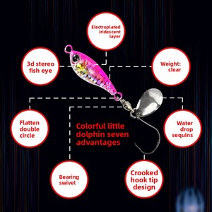 Vente en gros Leurre métallique <span class=keywords><strong>Dolphin</strong></span> Jig 5g-80g pour lancer longue distance, avec lame de <span class=keywords><strong>spinning</strong></span> et hameçon simple, pour la pêche en jigging côtier en eau salée, appât dur - Product Image 4