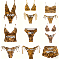 Uitgehold ontwerp OEM op maat gemaakte bikini's voor dames, bikini met bloemenprint, hoog getailleerde badpak, tweedelig meisjes zwempak, aparte delen