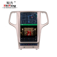 Lecteur DVD de voiture Android 11 de 13,6 pouces avec navigation GPS pour Grand Cherokee 2014-2020, écran vertical, CarPlay