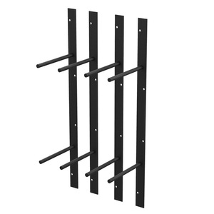 Floating <b>Shelf</b> <b>Wall</b> <b>Mounted</b> Storage Rack Dark Brown Wooden Rectangle Durable 1 Layer - Product Image 3