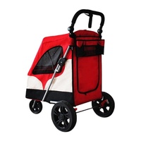 La meilleure vente de poussette 3 roues avec freins pour grand chien grande poussette pour chien grande poussette pour animaux de compagnie avec grandes roues