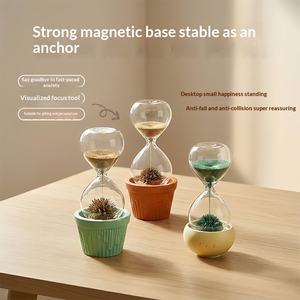 <span class=keywords><strong>Sablier</strong></span> créatif en verre avec base de pot de fleurs, <span class=keywords><strong>sablier</strong></span> magnétique, décoration de bureau, cadeau artisanal, <span class=keywords><strong>sablier</strong></span> - Product Image 2