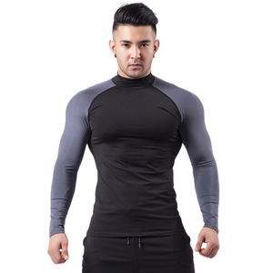 T-shirt de compression 180 grammes en maille, manches longues, séchage rapide, pour le basketball, la course, l'entraînement, sous-vêtement technique pour homme, salle de sport - Product Image 5