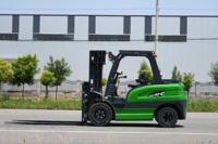 Chariot élévateur électrique Heftruck 4 tonnes, levage 5m, batterie lithium, certifié CE, centre de distribution, déplaceur latéral hydraulique, 12 mois