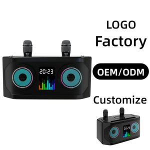 Haut-parleur Bluetooth tout-en-un WJ-A920 personnalisé en usine avec double micro, chargement sans fil, alarme, support de téléphone et karaoké sans fil pour usage domestique et extérieur - Product Image 1