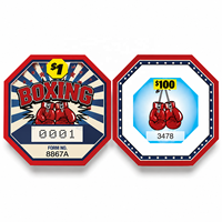Tarjetas de Lotería Personalizadas de Fábrica con Temática de Boxeo, Troqueladas, con Ventana de Seguridad, Impresión de Seguridad, Premio Instantáneo, Tipo Rasca y Gana