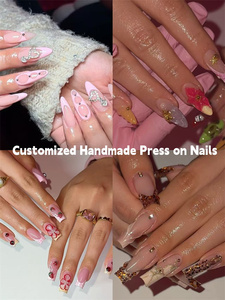 Uñas Postizas Acrílicas Reutilizables Personalizadas con Imágenes, Hechas a Mano, con Pegamento - Product Image 6