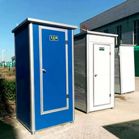 Toilettes publiques portables modernes en acier pour l'extérieur avec douche, faciles à installer, design temporaire écologique pour utilisation en parc