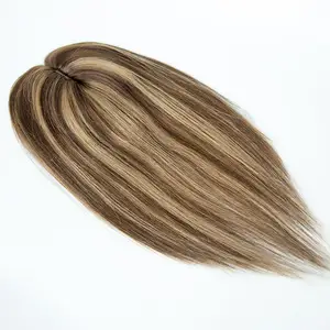 Handmade balayage color Gorgeous Highlights color silk hair topper High Quality