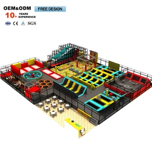 300 400 500 600 700 New Professional Commercial Adventure <b>Trampoline</b> Park with Ninja Warrior Rope Courses - Product Image 1