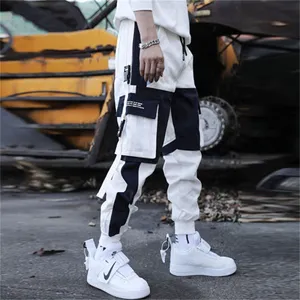 Oem Custom designer men casual Straight multi pockets long Hip Hop Cargo Sweat Pants