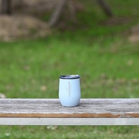 Gobelet à vin isotherme en acier inoxydable 304 couleur pastel, tasse à café en forme d'œuf, tasse de voyage réutilisable, tasse cadeau