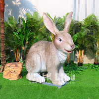 Realistisches Wildtier-Hase Silikon-Gummi-Kaninchen Animationsmodell für Innen-/Außenbereich Einkaufszentren Kindertagesstätten Schulen