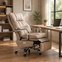 Chaise de bureau ergonomique moderne pour cadre, fonction massage, cuir synthétique PU noir, pivotante, pour visiteur, bureau informatique