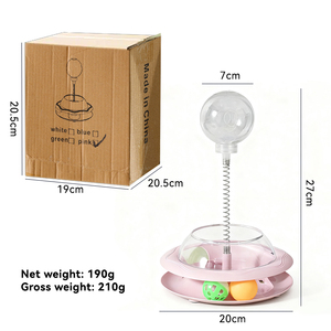 Nieuw Kattenspeelgoed Neemt De Gelukkige Kat Roterende Tafel Lek Voedselbal Veerveer Uit Hi Leuk Kattenspeelgoed - Product Image 6