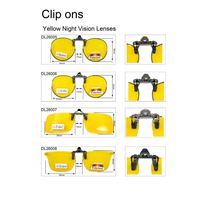 Multi Style Polarized Rimless Night Vision Clip Glasses Yellow Anti Blue Light Flip Unisex Night Driving Custom Logo OEM ODM