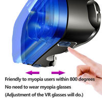 Casque de réalité virtuelle 3D VR 5-7 pouces Lunettes VR Googles pour films et jeux Compatible avec les téléphones iPhone et Android