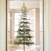 Künstlicher PVC-Weihnachtsbaum mit LED-Beleuchtung, Künstliche Weihnachtsbäume mit Ornamenten für Heim, Party, Hochzeit und Feiertagsdekoration