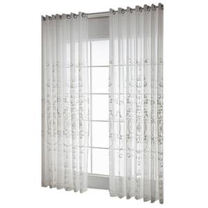 Voile lusso pizzo trasparente stampato <span class=keywords><strong>fiori</strong></span> ricamato <span class=keywords><strong>tende</strong></span> trasparenti <span class=keywords><strong>bianche</strong></span> per camera da letto - Product Image 5