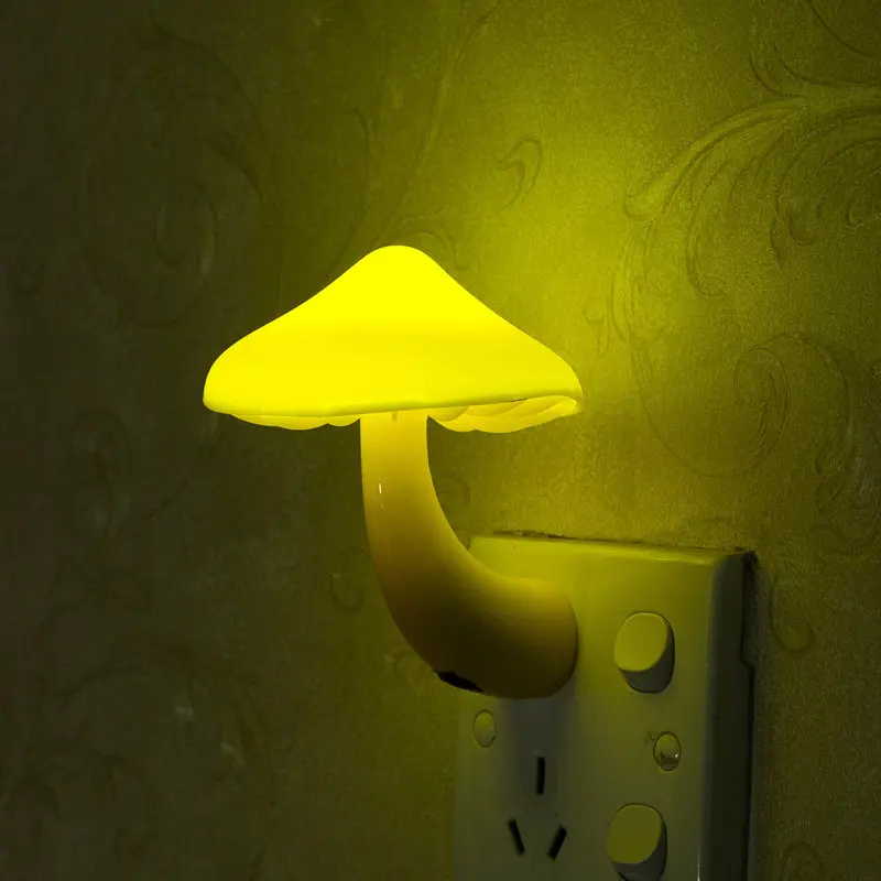 New mushroom remote control switch night light LED plug-in energy-saving children's bedroom sleep eye protection night light