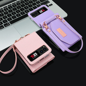 VIETAO Étui portefeuille en cuir PU le plus vendu avec dragonne antichoc de luxe pour Motorola Moto Razr 40 - Product Image 4