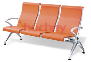 Chaise d'attente hexagonale en PU Hochey, design moderne, mobilier commercial, hôtel, bureau, aéroport, hôpital, salon, salle d'attente - Product Image 5