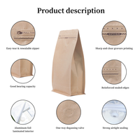 Sachet Doypack personnalisé en kraft brun imprimé de 125g ou 250g pour l'emballage d'aliments secs