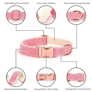 Alfafa Pet Dog <strong>Collar</strong> Leash Set Adjustable Aluminum Alloy Buckle <strong>Detachable</strong> Bow Floral Polyester Ribbons Hot Selling - Product Image 5