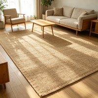 Tapis tissé moderne en sisal naturel, en rouleau, du mur au mur, pour salon, chambre, maison, hôtel, bureau