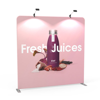 Mur d'affichage portable personnalisé pour salon professionnel, en tissu tendu, avec structure en tube d'aluminium