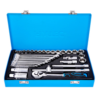 FIXTEC-Juego de Herramientas de manga de alta calidad, 17 piezas, 1/2 ", Dr. Torx Bit, juego de enchufes pequeños con funda de Metal