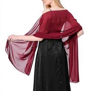 Women's Chiffon Sheer Shoulder <b>Shawl</b> Wrap Solid Color Lightweight Cape Cover <b>for</b> Evening Dresses <b>Wedding</b> Party Casual Styling - Product Image 3